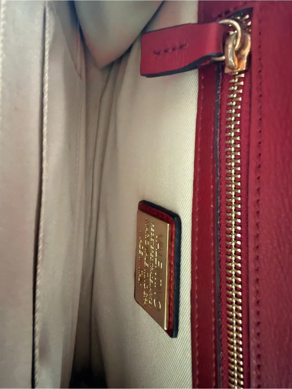 Valentino Burgundy Leather Wristlet Clutch with Tassel